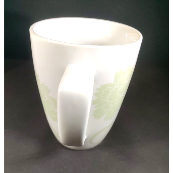 Corelle Coffee Cup Lot Of 4 White Green Floral - Picture 8 of 10